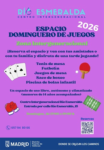 Espacio dominguero de juegos: zona intergeneracional