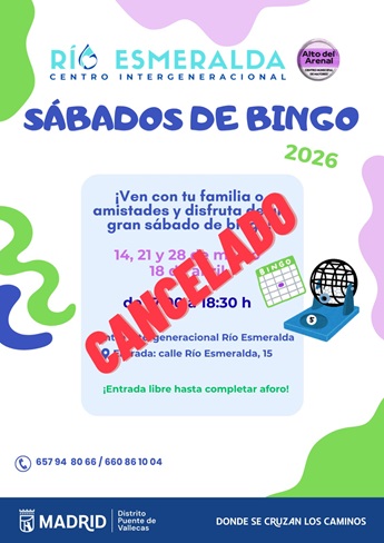 Sábados de Bingo en el Centro Intergeneracional Río Esmeralda