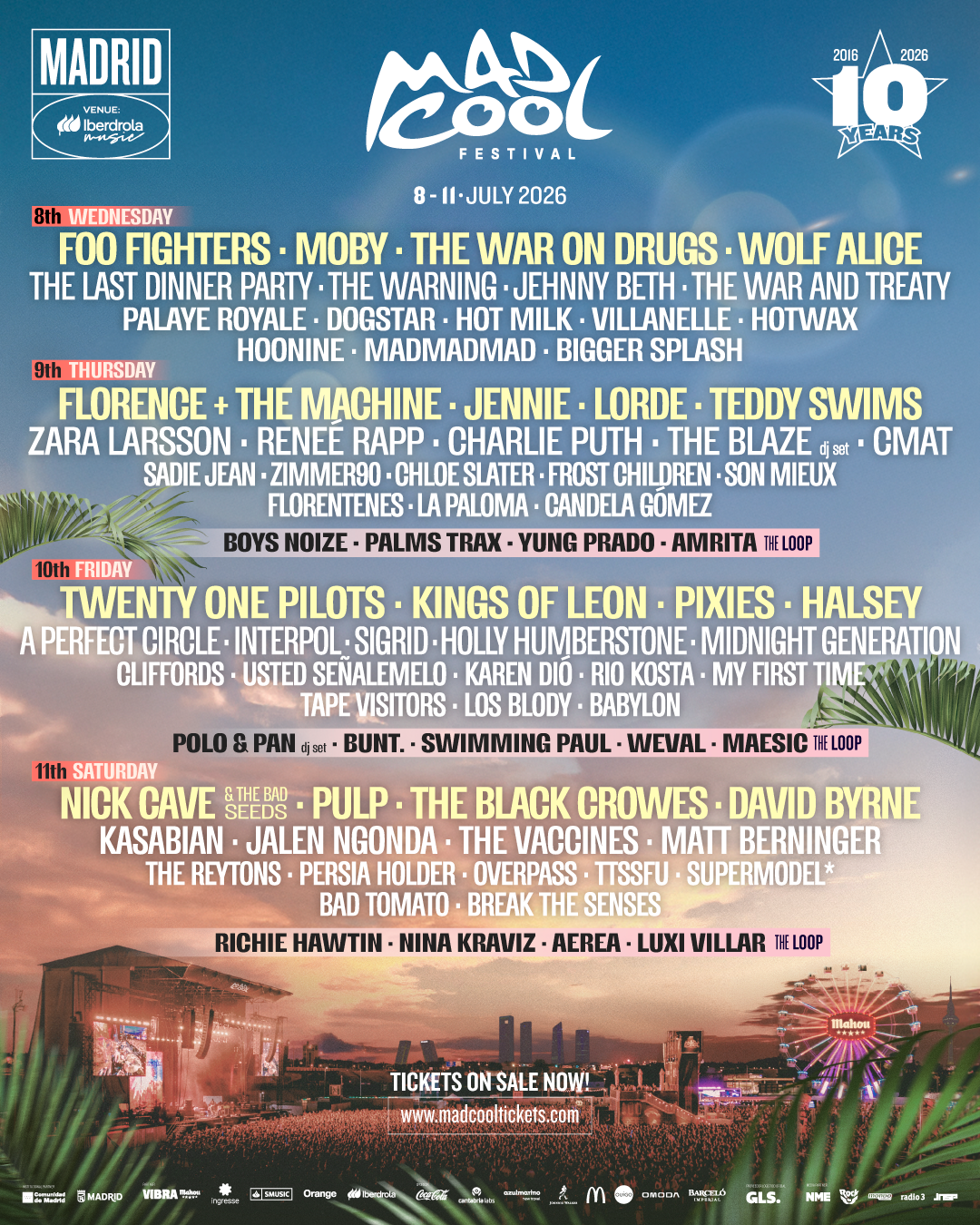 Mad Cool 2026 — 4.o día