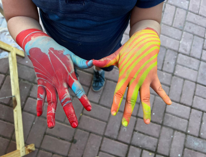 Crea Body Marbling en familia. Villaverde