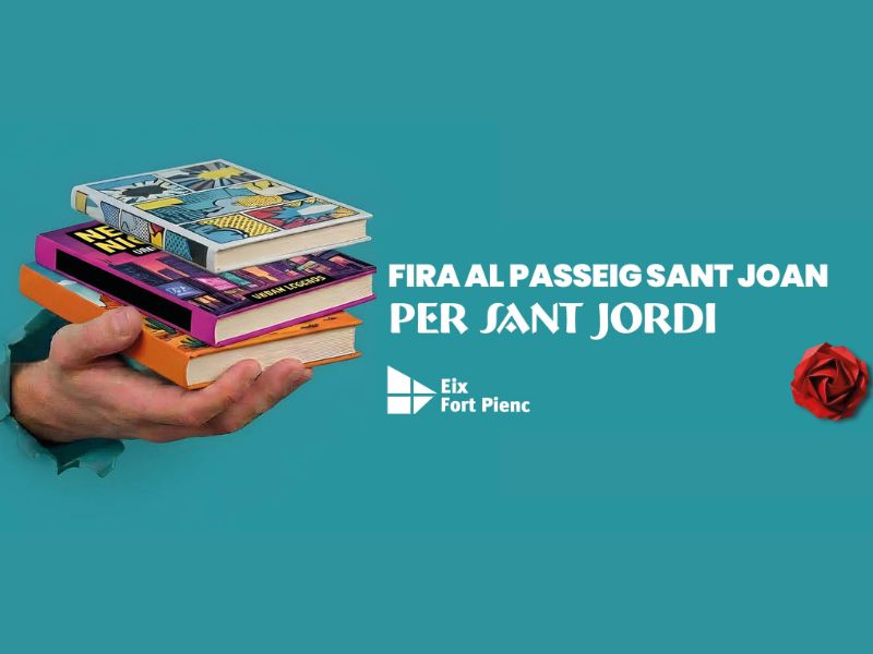 Fira de Sant Jordi al Passeig de Sant Joan