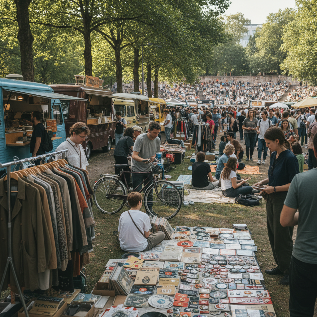 Flohmarkt am Mauerpark am Sonntag