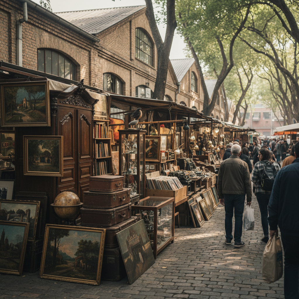 Antique market, Barrio Franklin