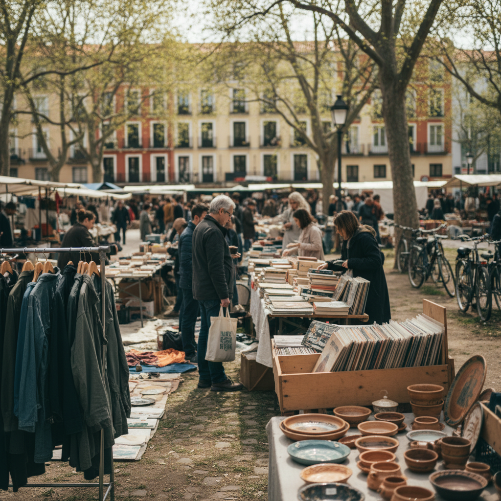 Flohmarkt am Boxhagener Platz am Sonntag